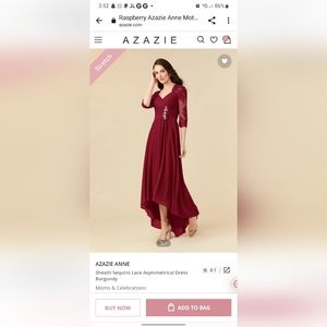 Azazie Burgundy Size 22 Dress NWT